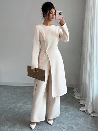 Elegant Chocolate Brown Two-Piece Modest Set